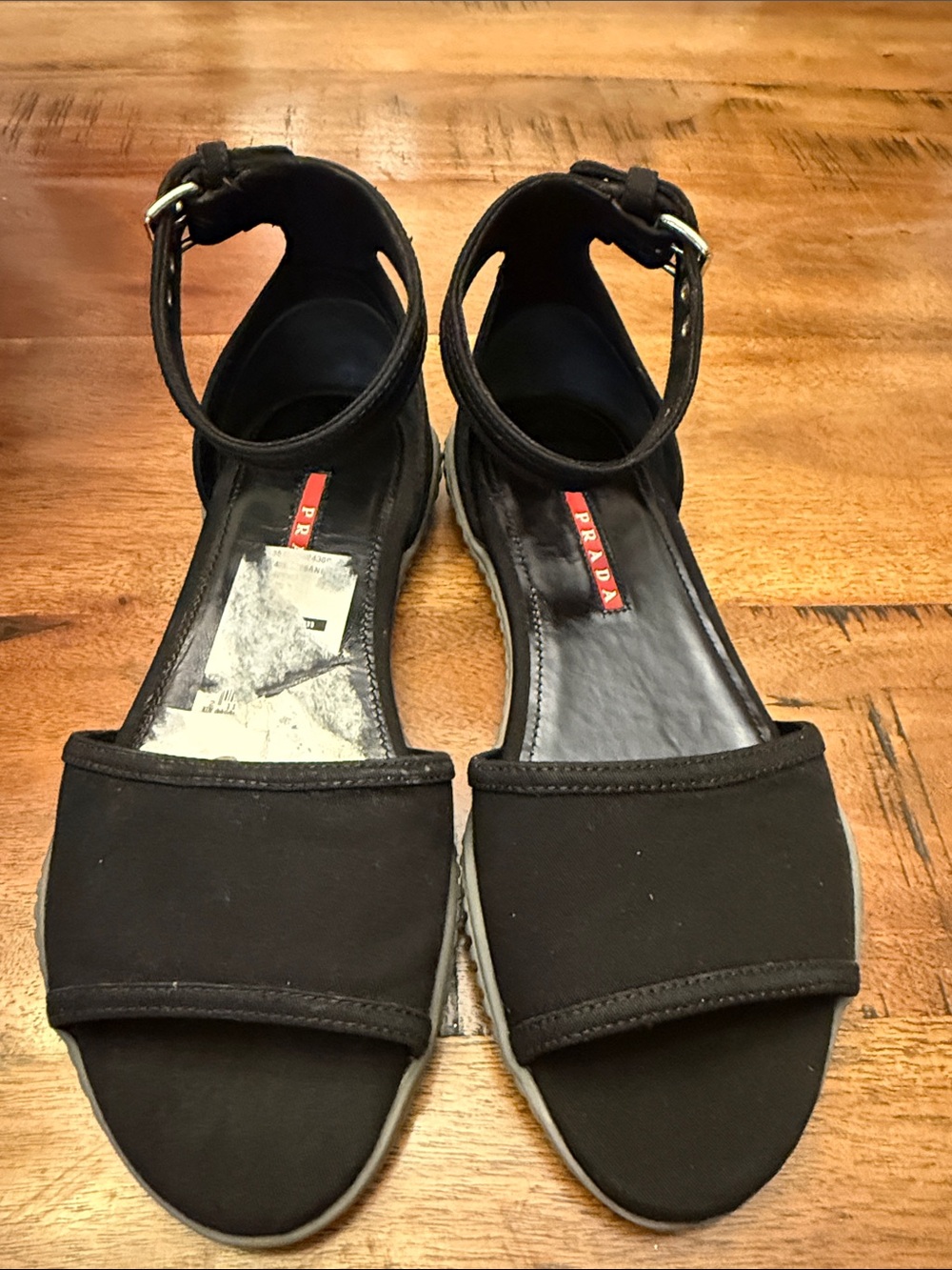 Prada Black Sport Sandals Size 38.5 or 7.5-8